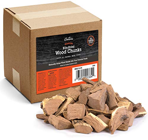 Camerons Products Smoking Wood Chunks (Oak) ~10 Pounds 840 cu in  Kiln Dried BBQ Large Cut Chips All Natural Barbecue Smoker Chunks for Smoking Meat